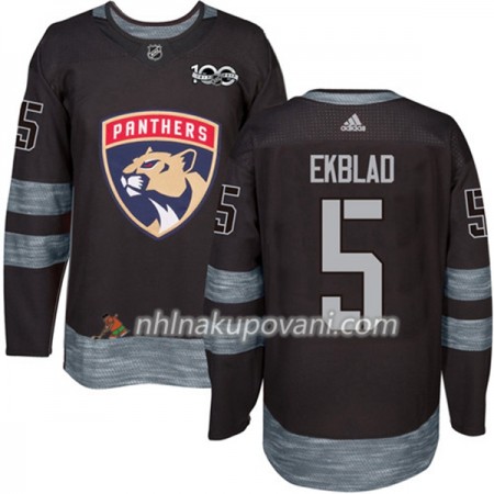 Florida Panthers Dresy Aaron Ekblad 5 1917-2017 100th Anniversary Adidas Černá Authentic - Pánské